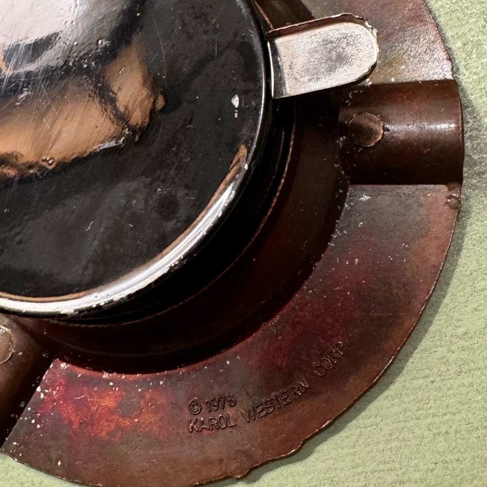 Vintage 1978 Las Vegas Roulette Wheel Copper Ashtray Souvenir - Picture 6 of 6